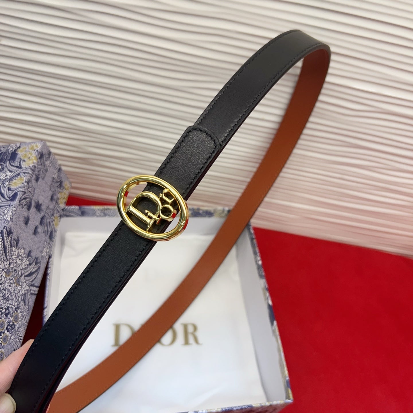 Dior 2026 Reversible Leather Belt 2.0cm Smooth Calfskin