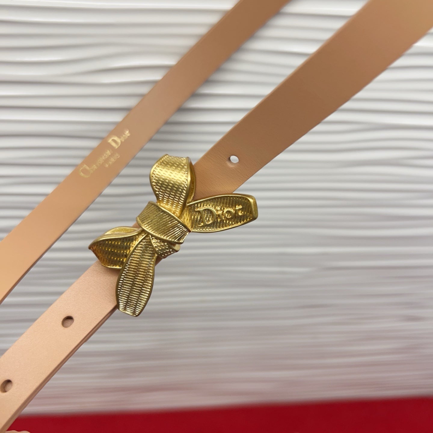 Dior 2026 Bow Belt 1.5cm Smooth Calfskin