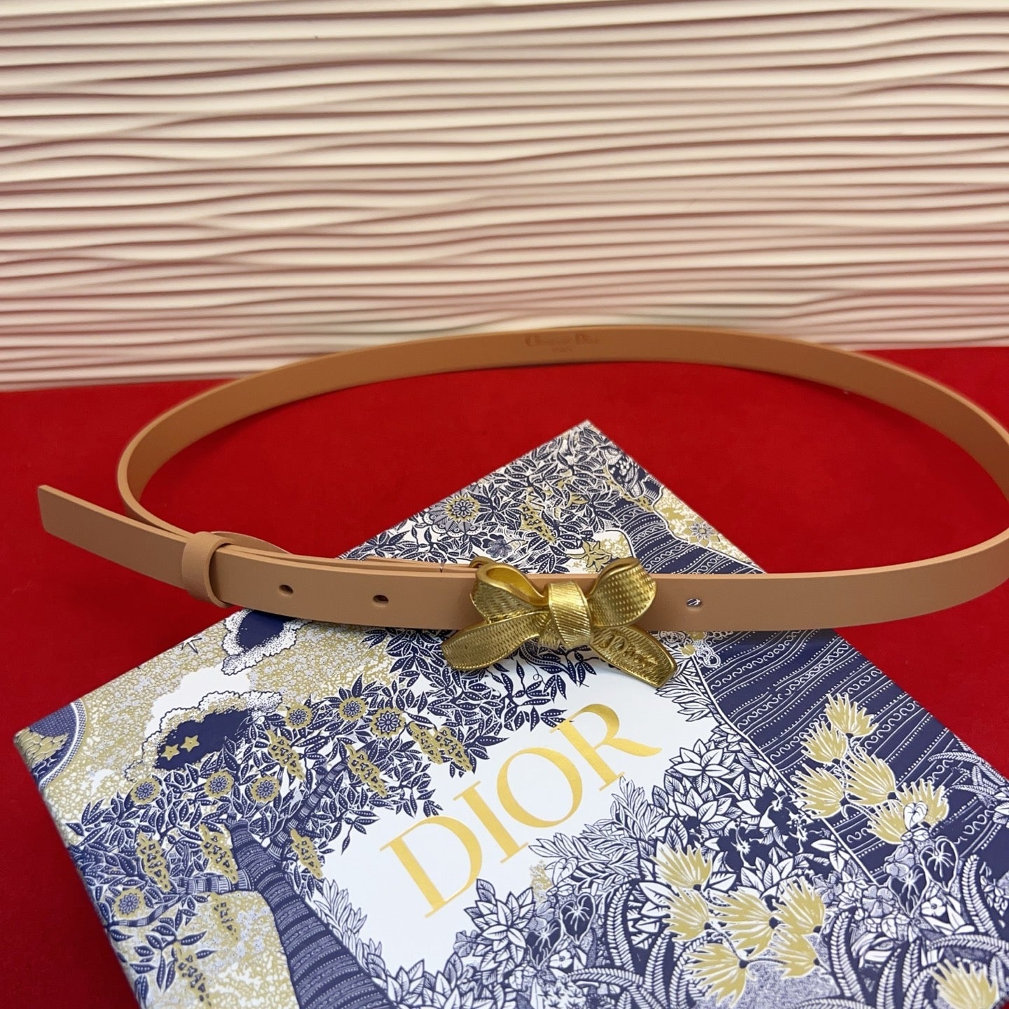 Dior 2026 Bow Belt 1.5cm Smooth Calfskin