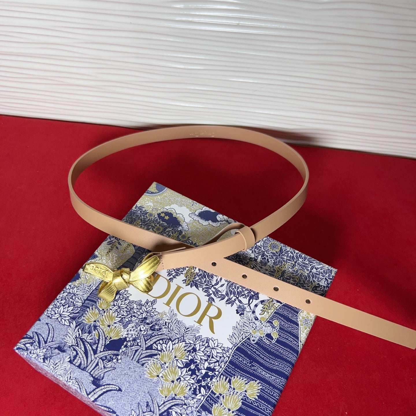 Dior 2026 Bow Belt 1.5cm Smooth Calfskin