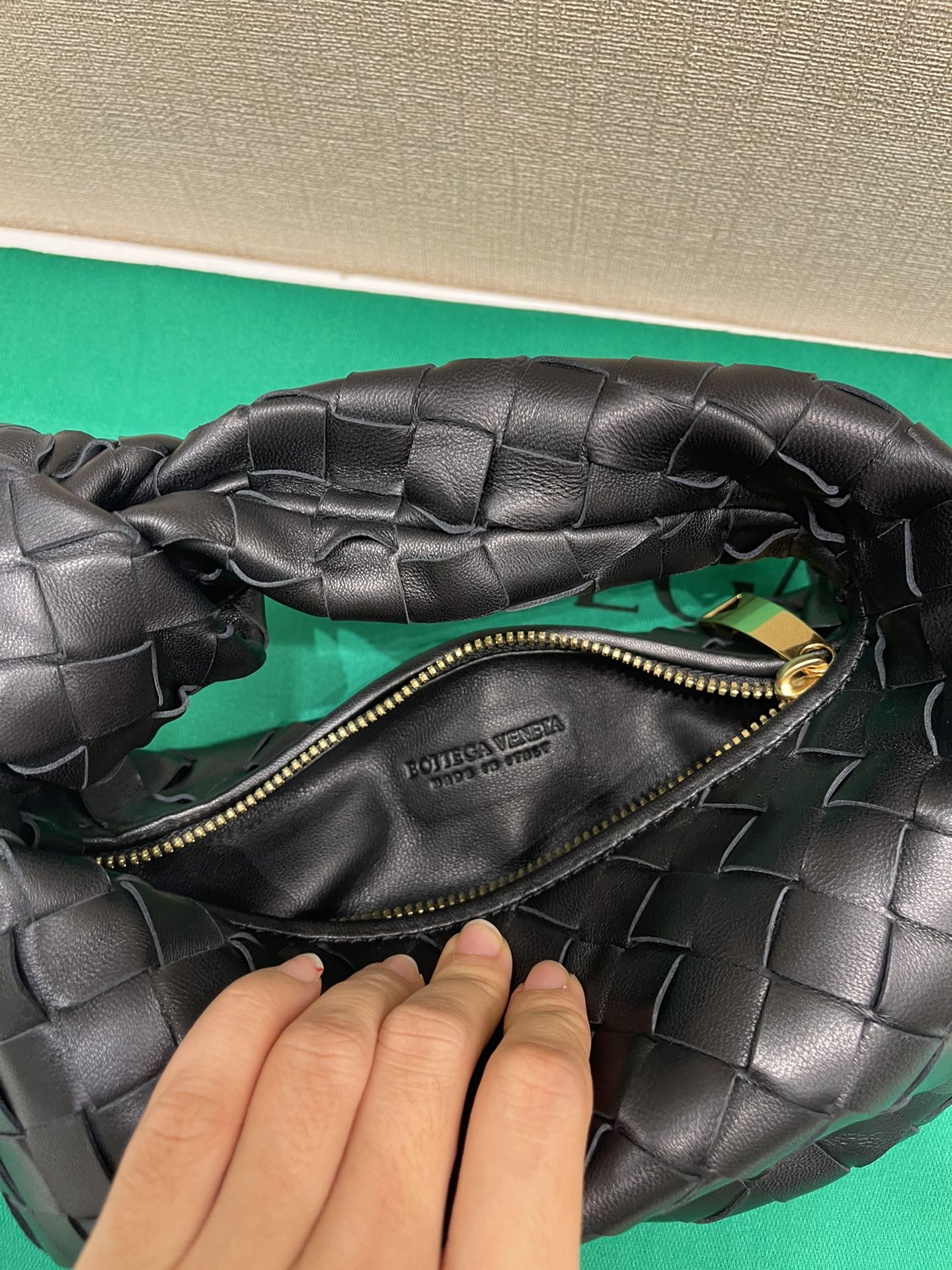 mini jodie 28 black lambskin