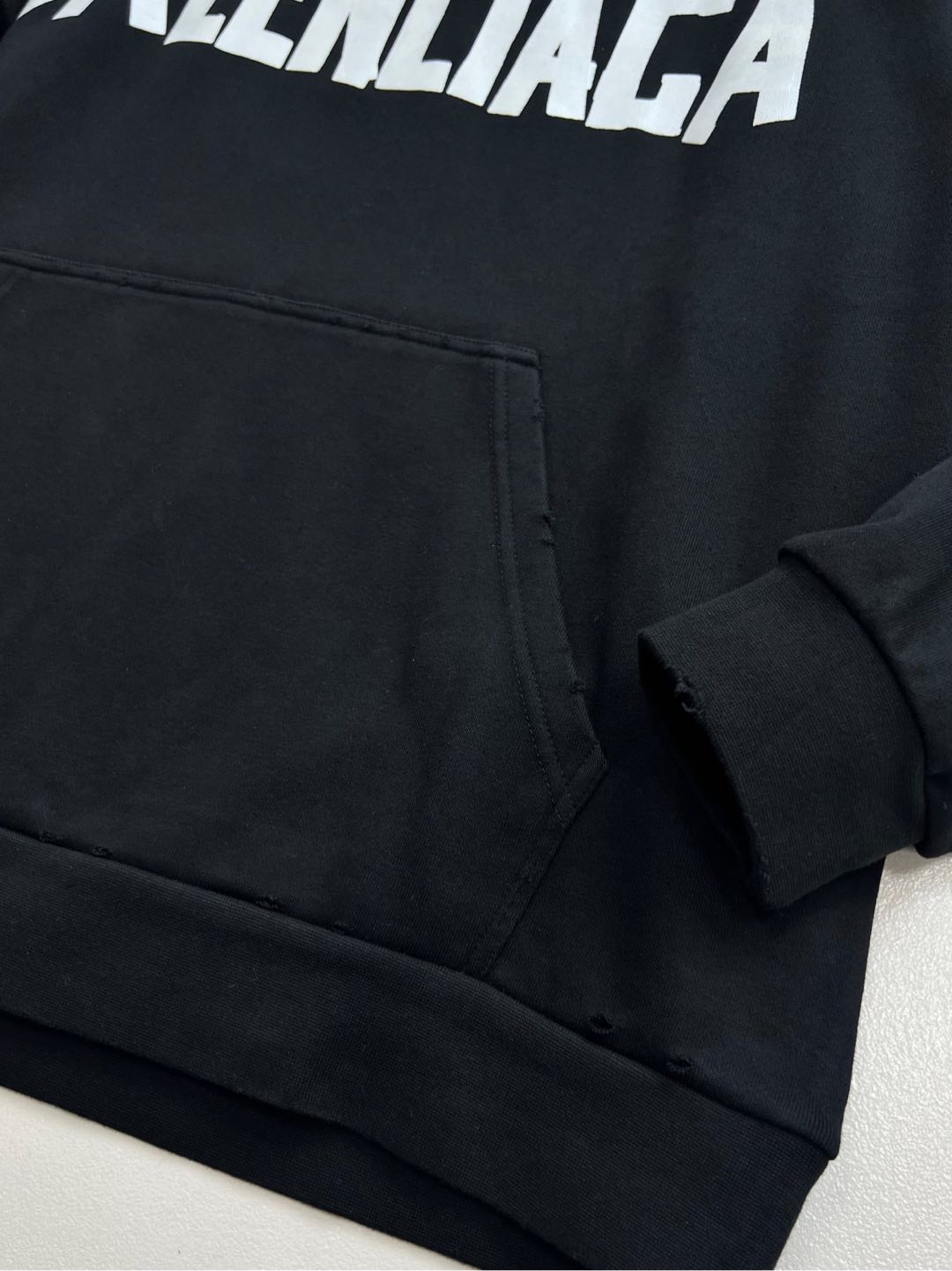 Balenciaga 25 Hoodie Black Cotton 0034
