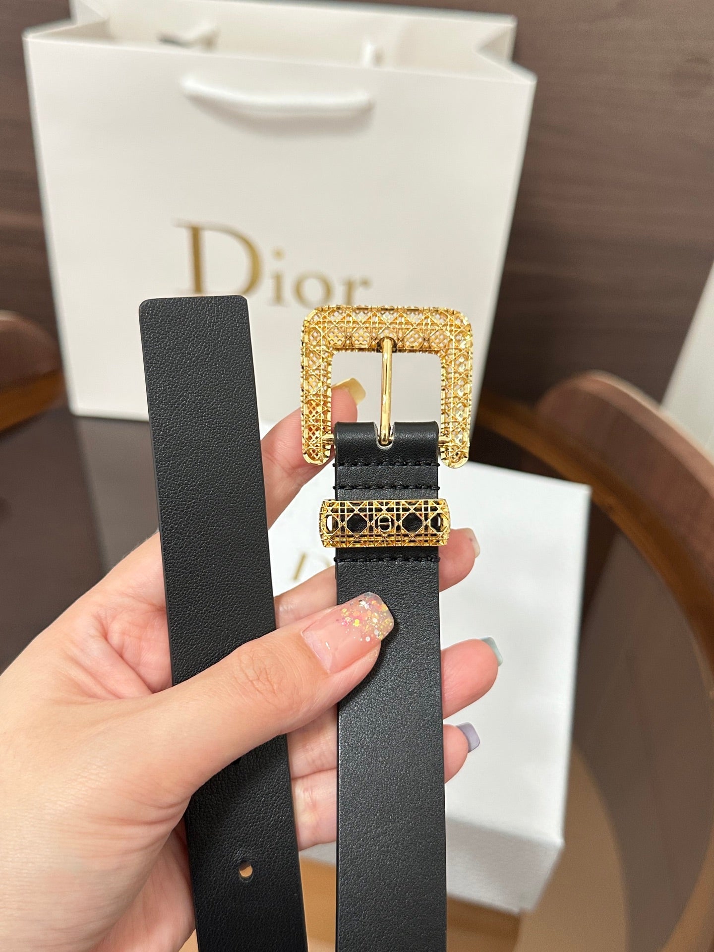 Dior 2026 Cannage Belt 2.5cm Smooth Calfskin