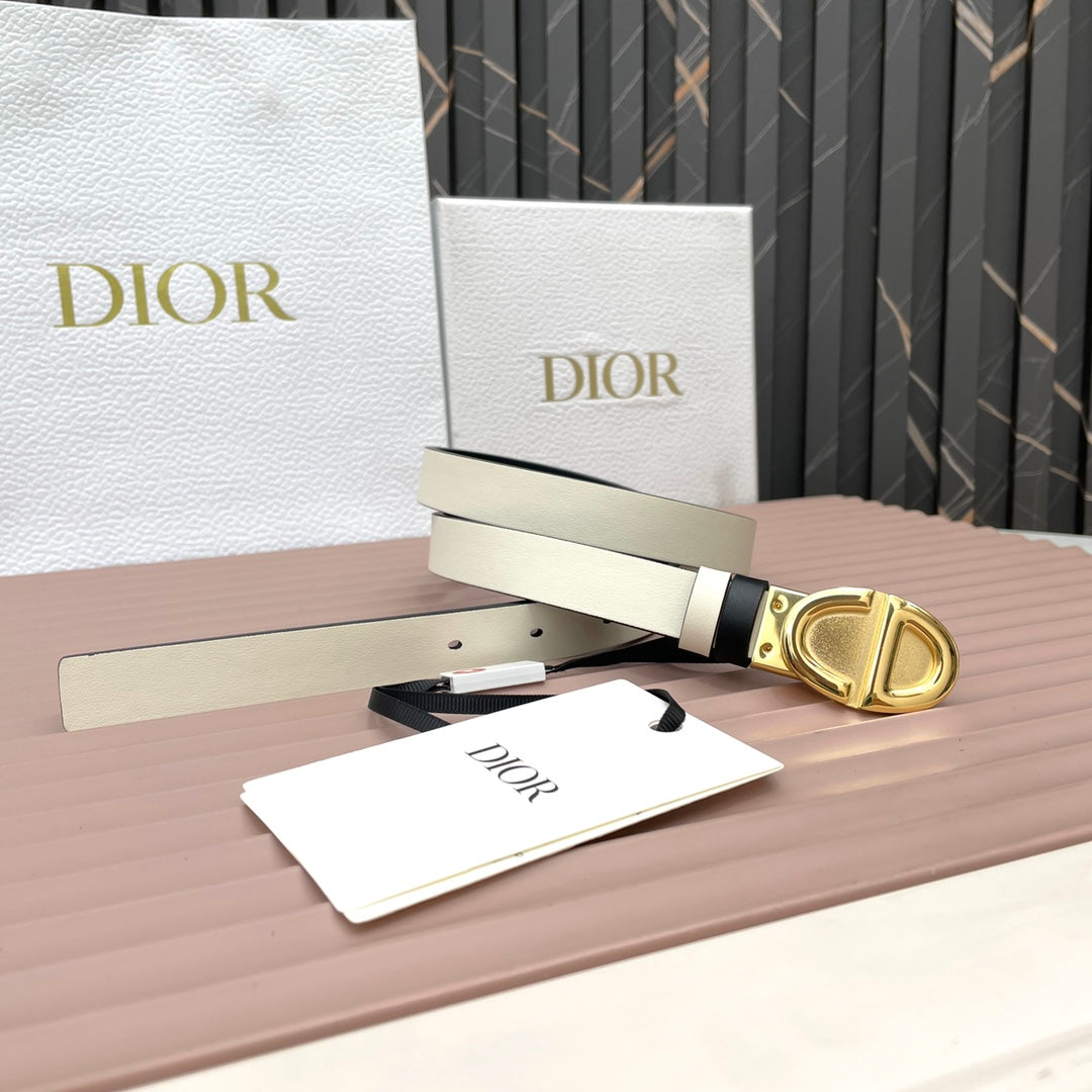 Dior 2026 Montaigne Reversible Belt 2.0cm Smooth Cowhide Leather