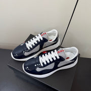PRA 26S Casual Sneakers Gray Dark Blue Patent Leather 618929