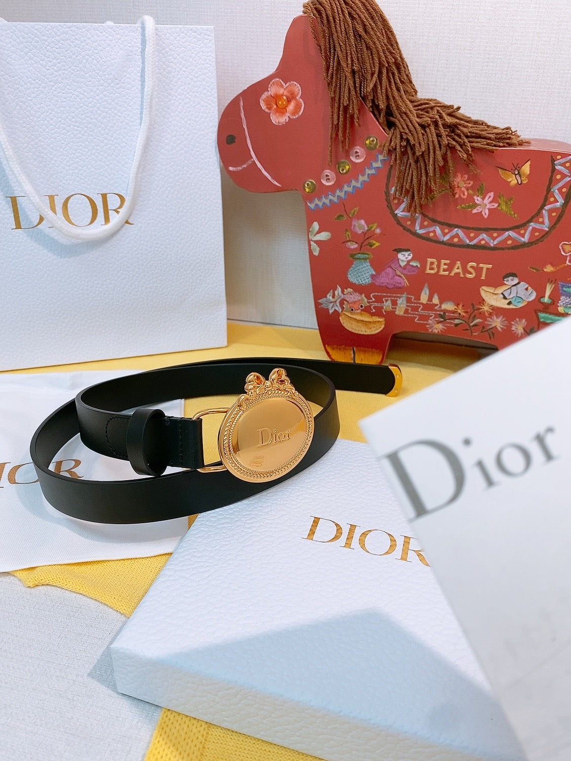 Dior 2026 Oval Buckle Belt 2.5cm Smooth Calfskin