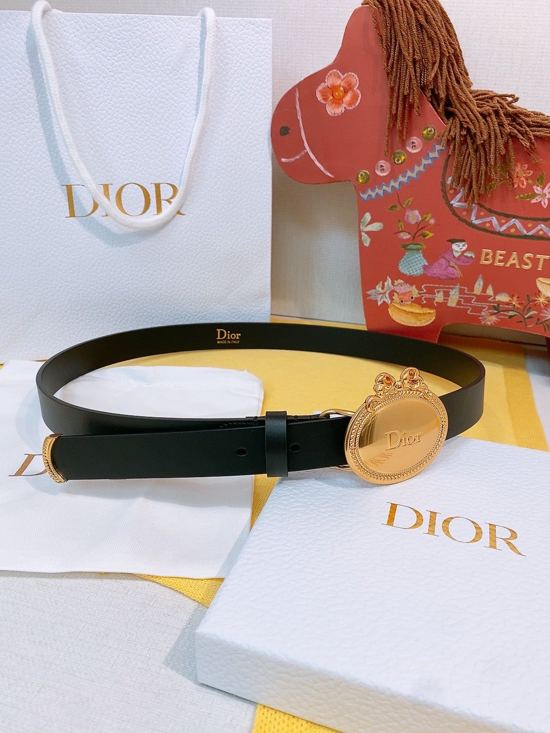 Dior 2026 Oval Buckle Belt 2.5cm Smooth Calfskin