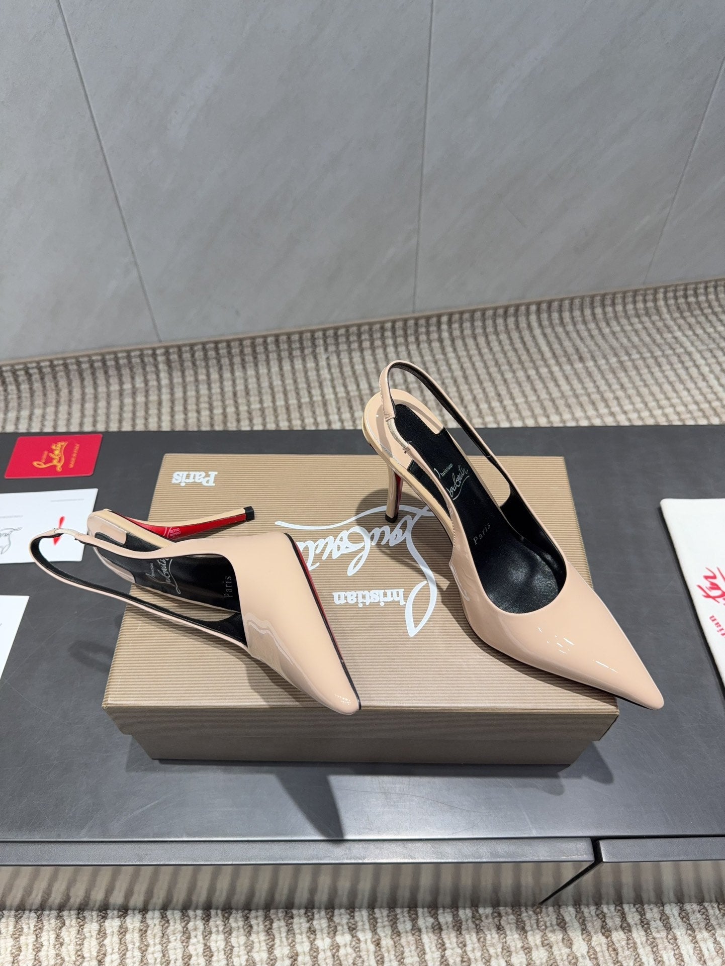 CL 2026 Kate Sling 100 Slingback Nude Patent Leather 613987