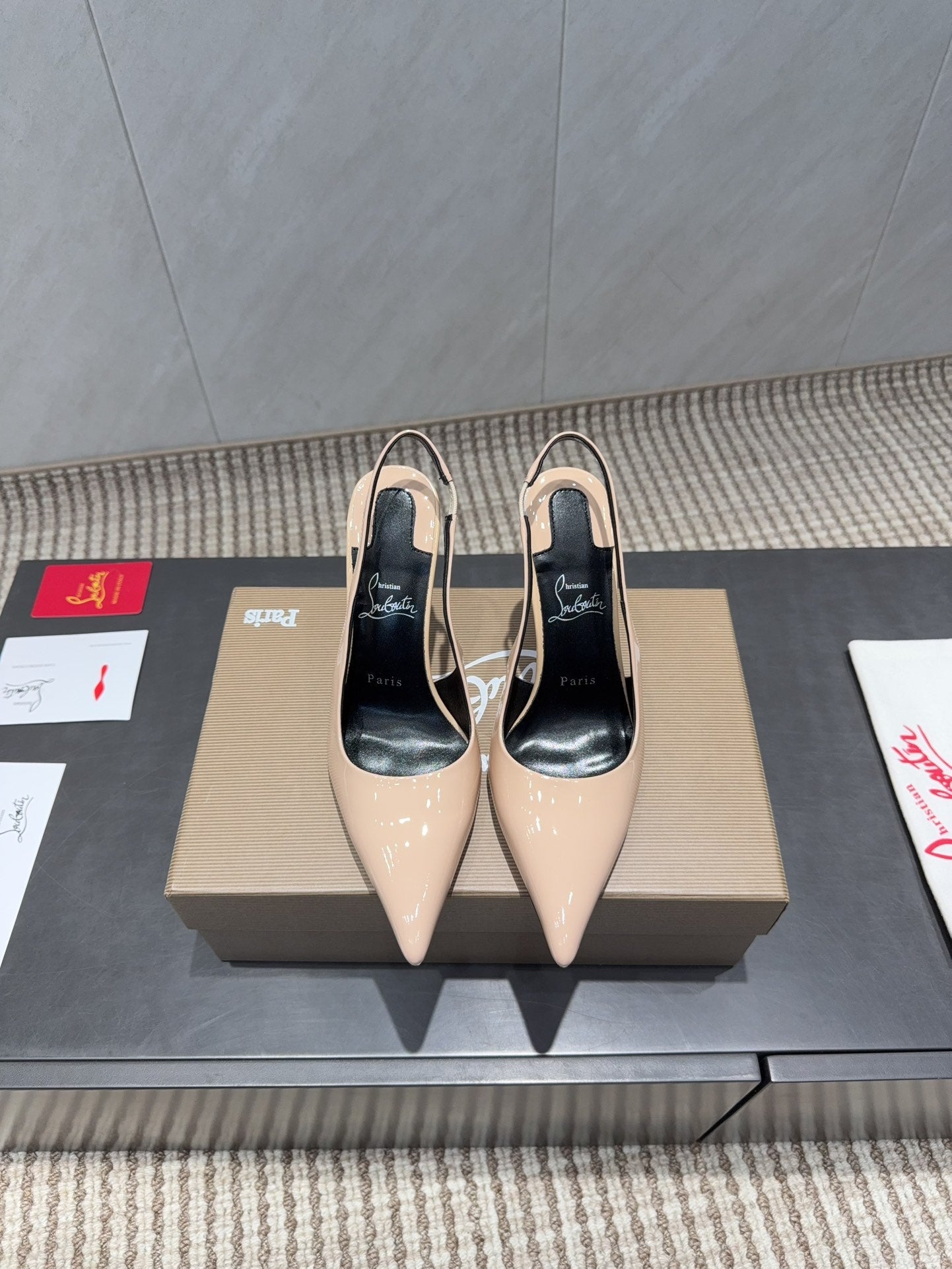 CL 2026 Kate Sling 100 Slingback Nude Patent Leather 613987