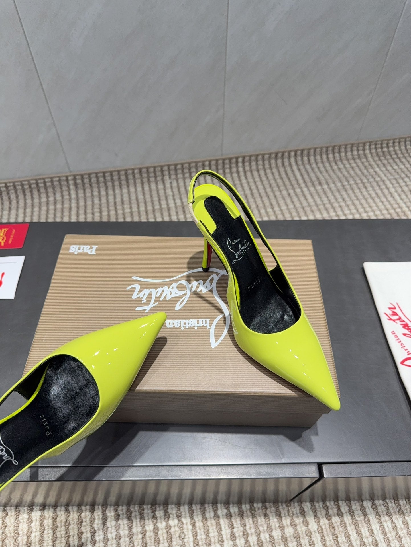 CL 2026 Kate Sling 100 Slingback Fluo-yellow Patent Leather 613988