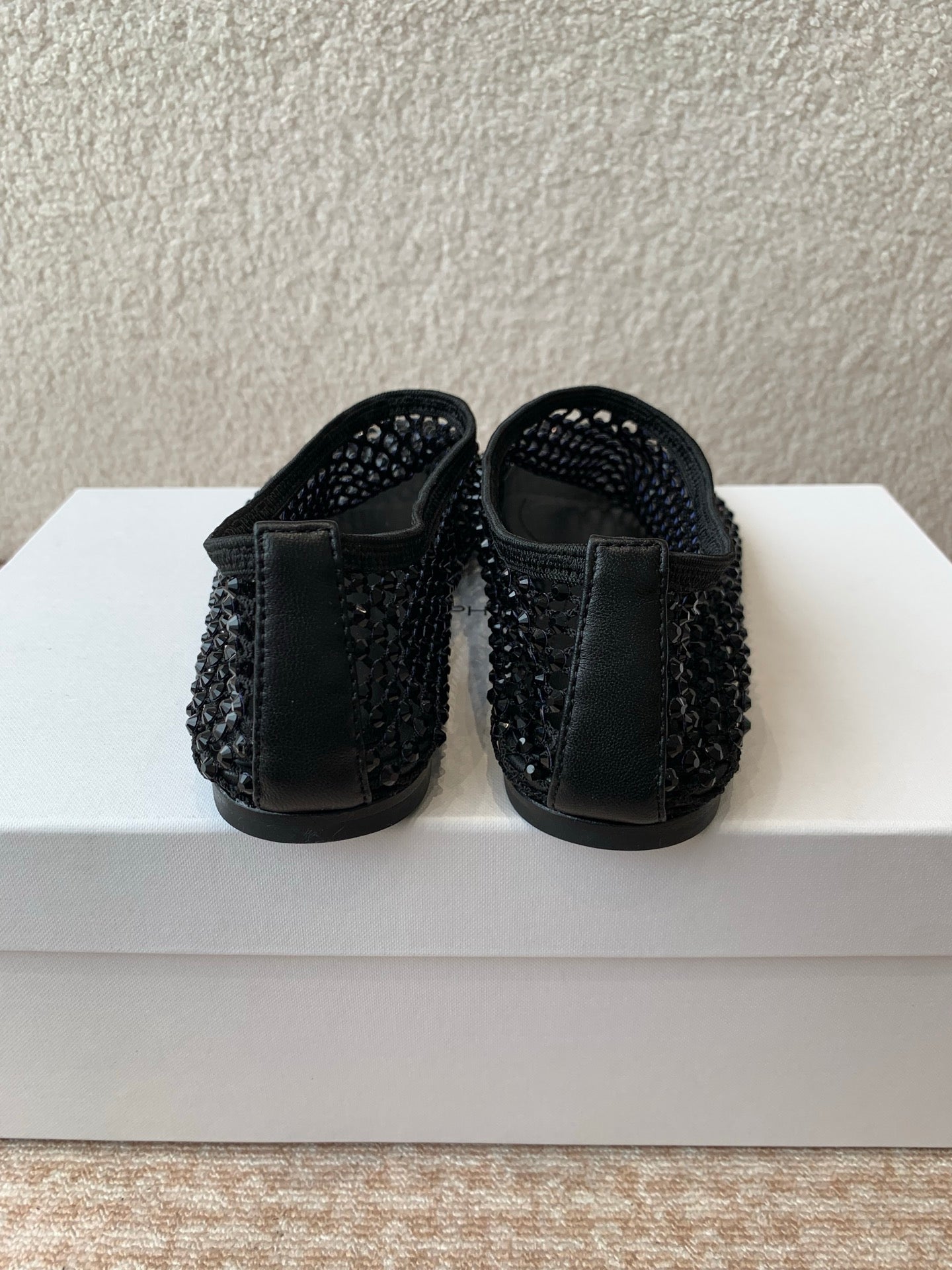 CL 25 Ballet Flats Black Mesh Hot Diamond 345529
