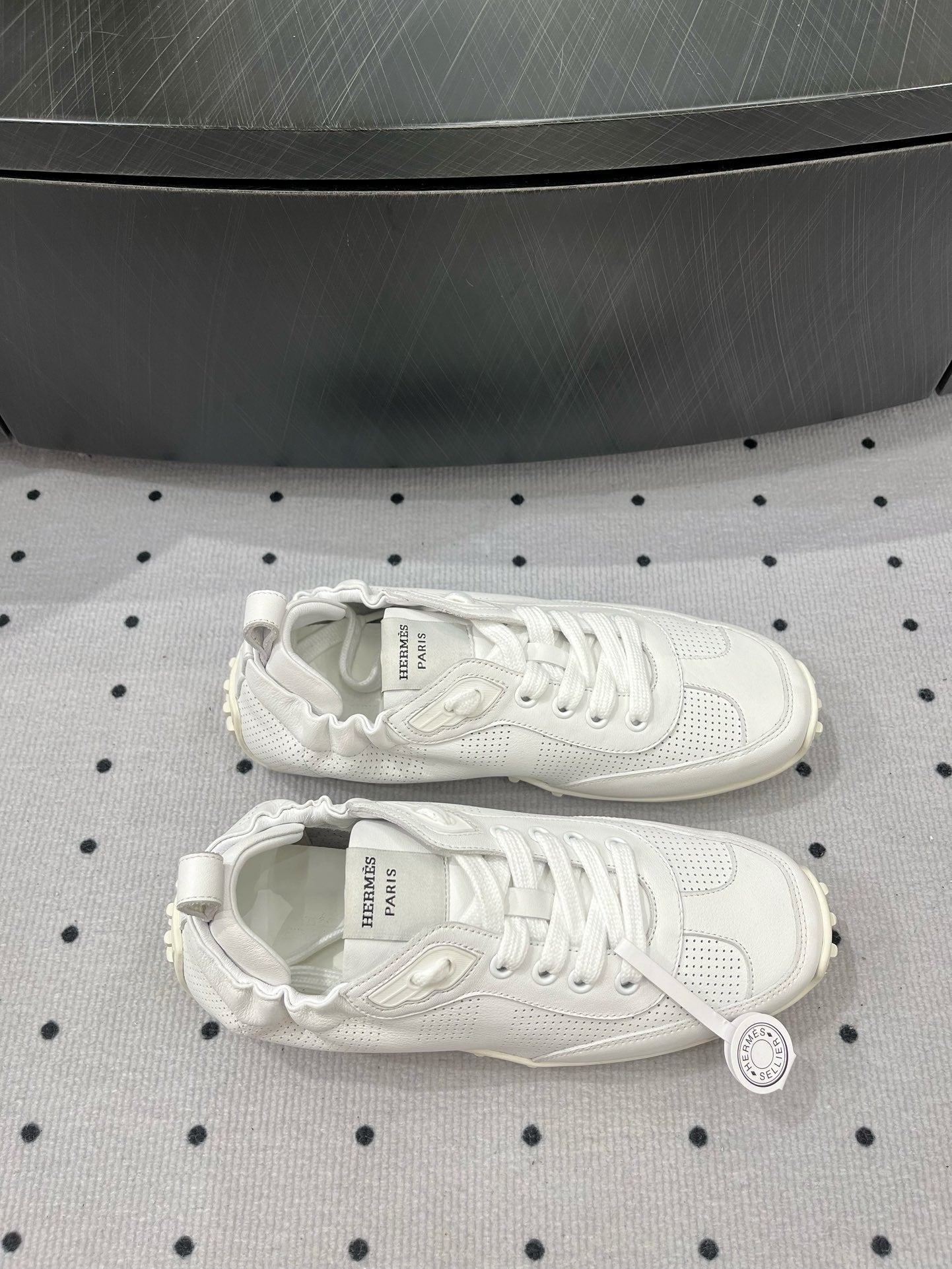 HM Sneaker 10mm In White Cowhide 954744