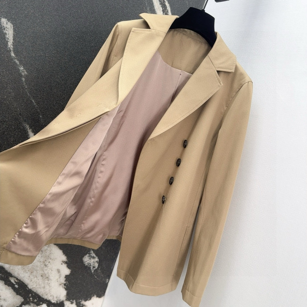 CD 25 Trench Coat Beige Cotton And Polyester