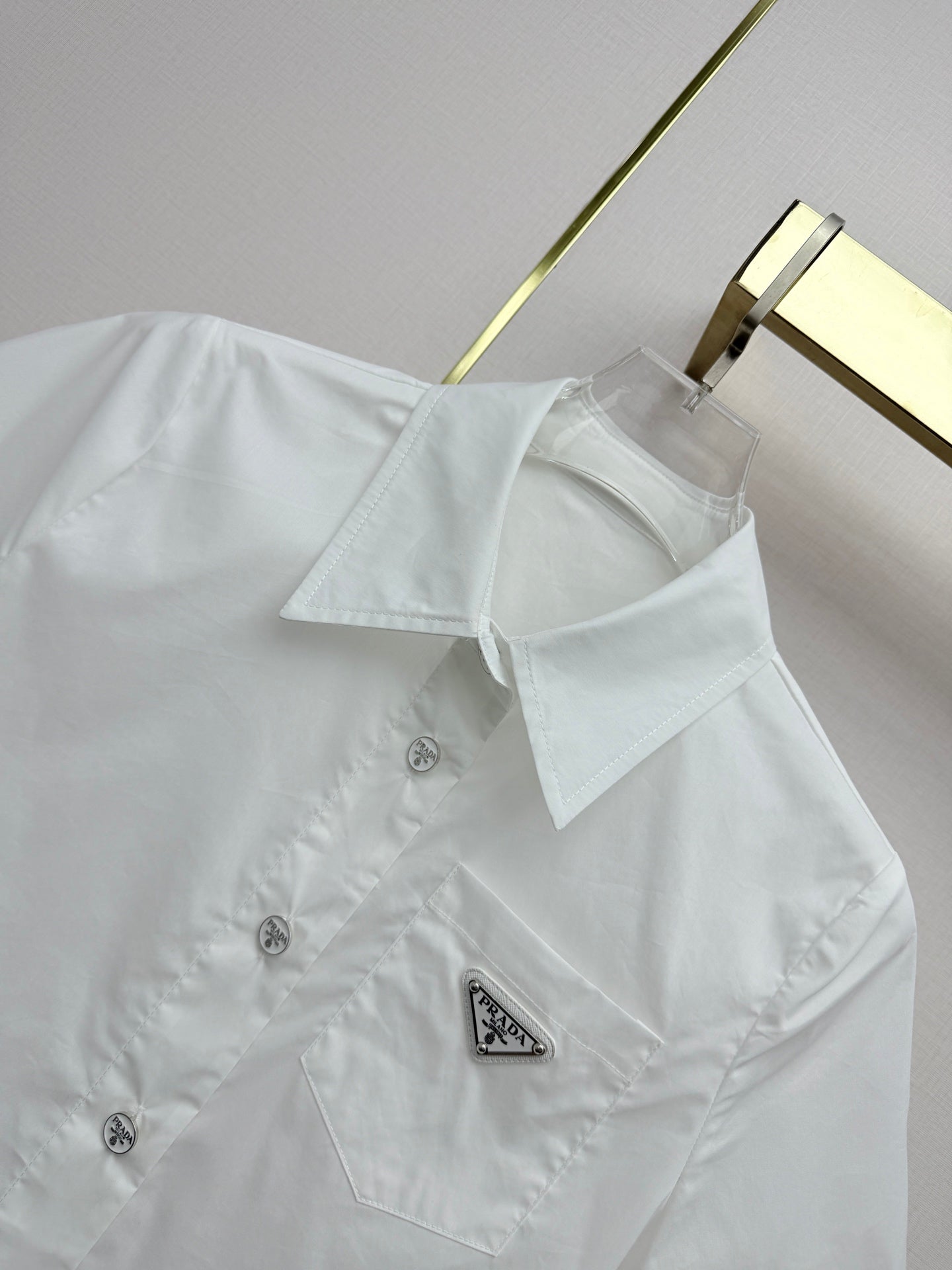 Prada 2026 Short Shirt With Skirt Set Cotton 393360