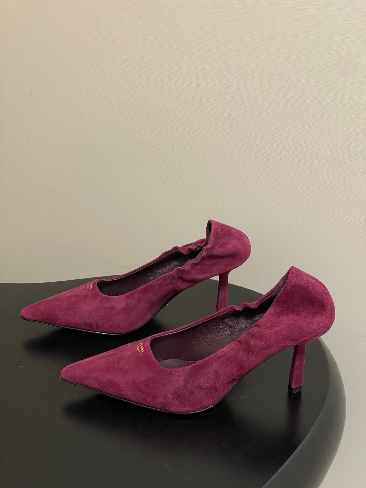 PRA 26SS Pointed Toe Heels Burgundy Suede 593832