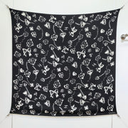 CC 25  Scarf 140CM Black Cashmere 293088