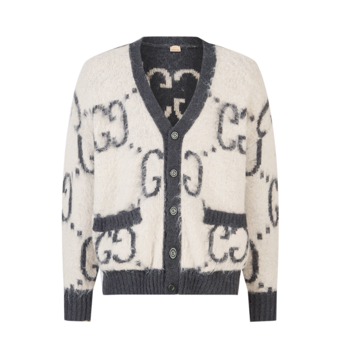 GG 25 Double-sided cardigan Grey Cashmere 0010