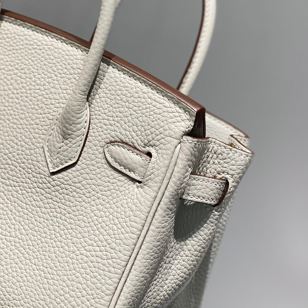 HM Birkin 20cm Pearl Gray Togo Leather Gold Hardware
