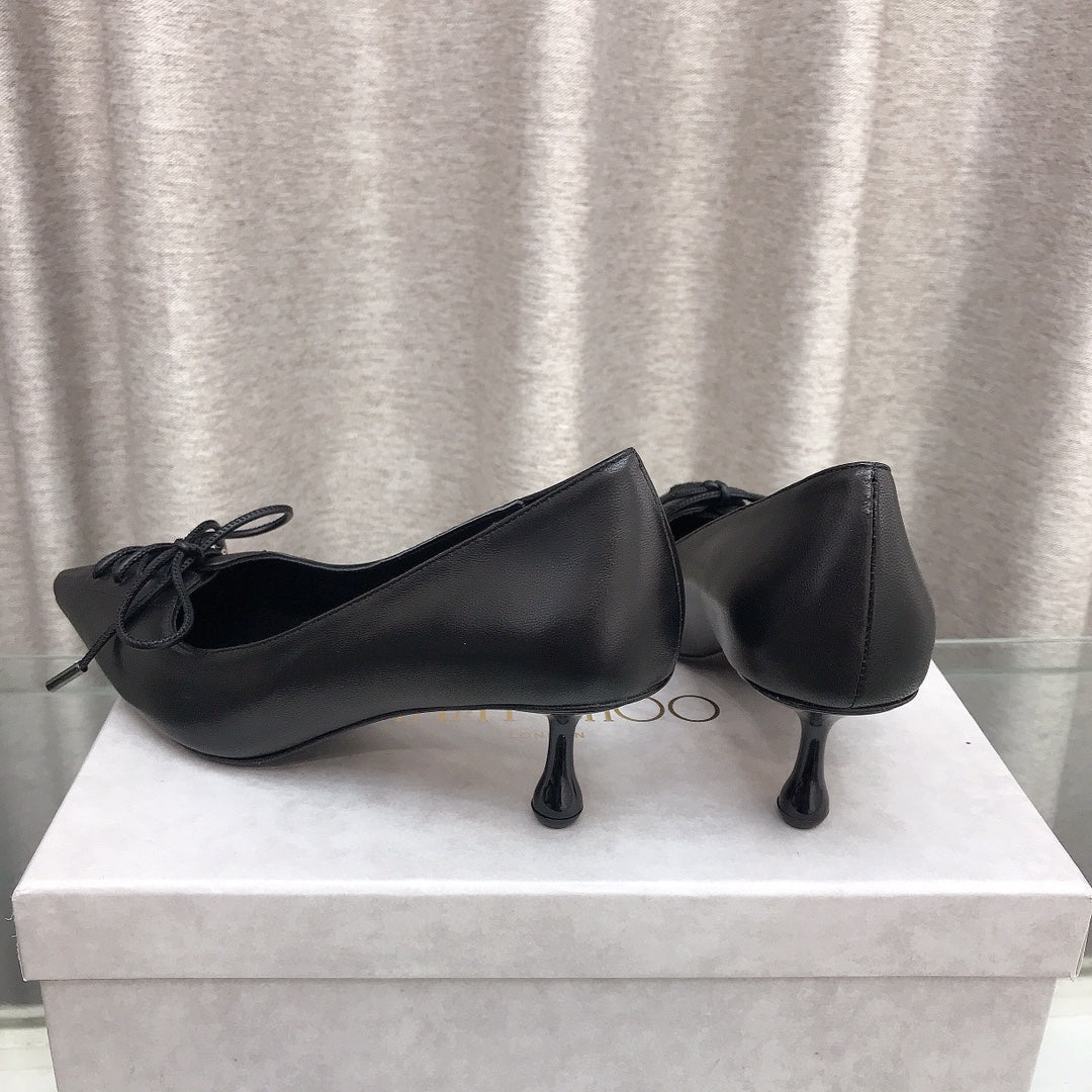 Jimmy 25 Pump High Heels 50mm Black Cowhide 240005