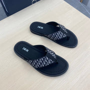 CD ALIDAS FLIP-FLOPS BLACK AND WHITE JACQUARD