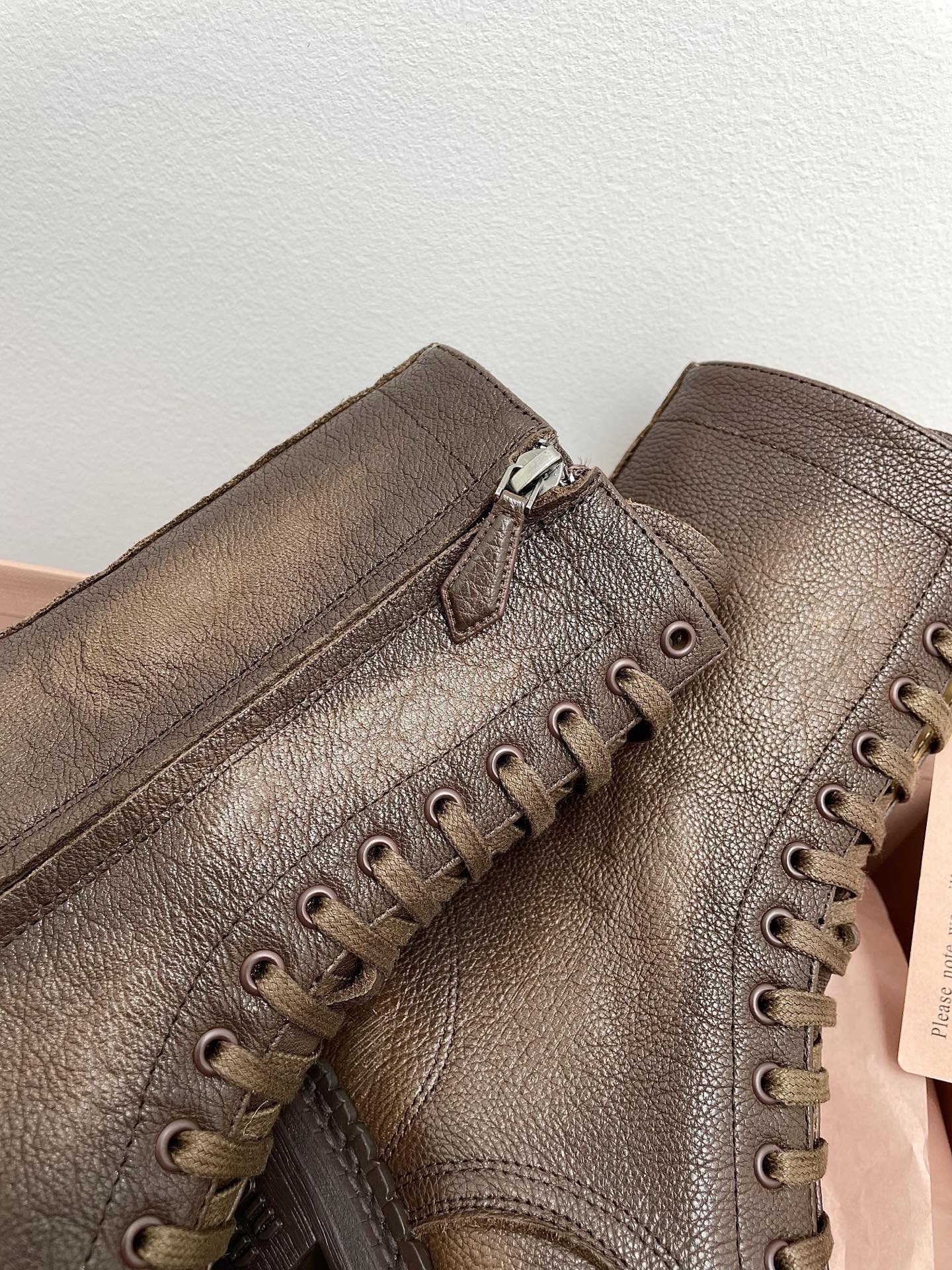 Miumiu 25 Boot Earthy Brown Calfskin 511528