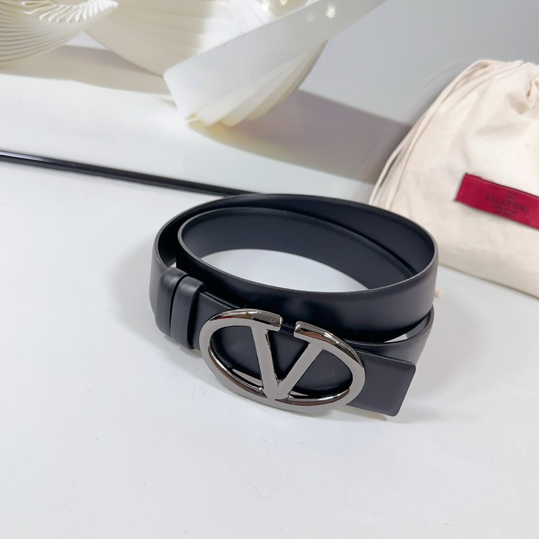 The Bold Edition Reversible Belt 30mm Black Calfskin Black Buckle