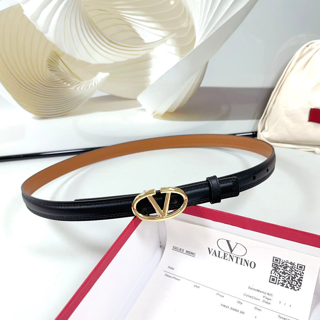 The Bold Edition Belt 20mm Black Brown Calfskin Light Gold Buckle