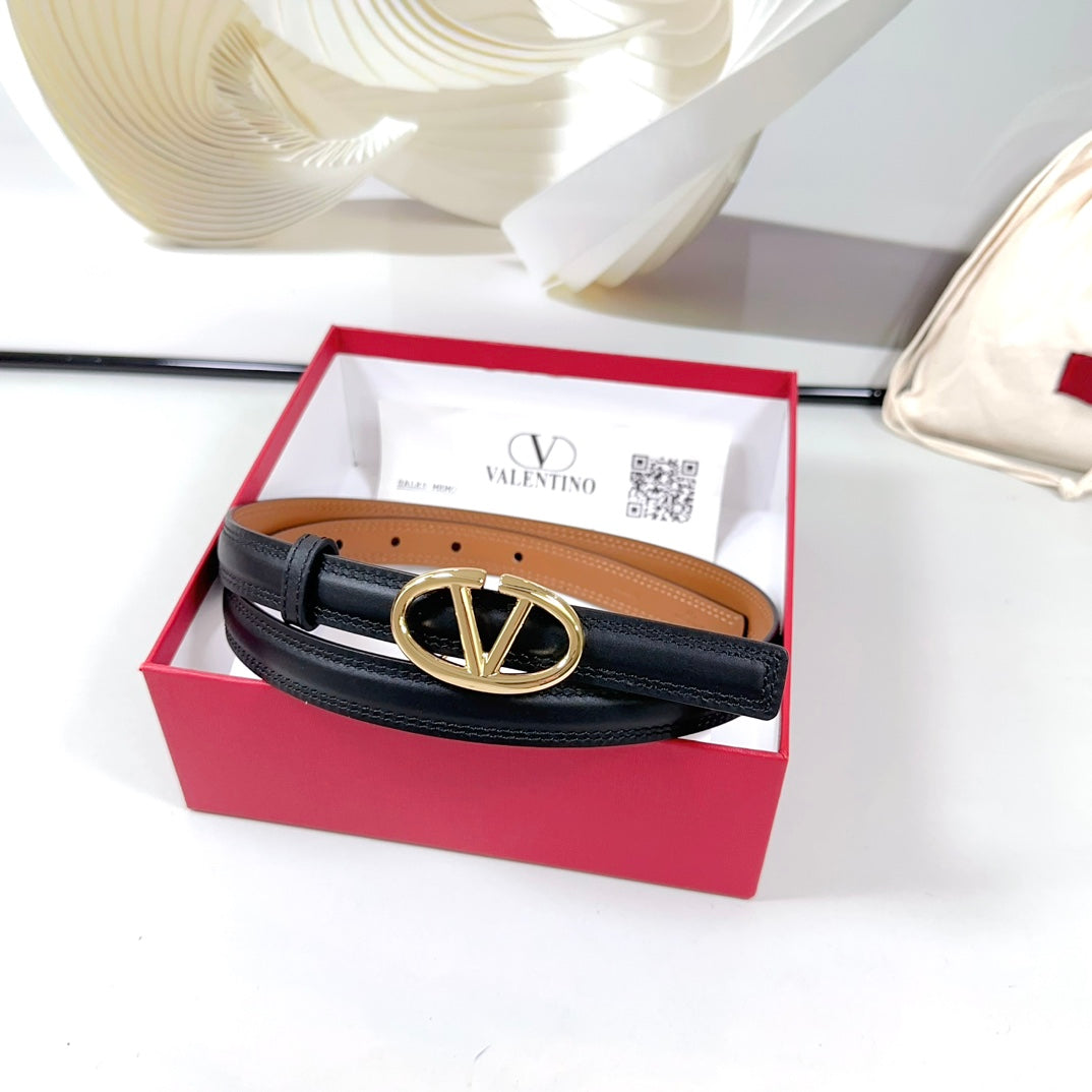 The Bold Edition Belt 20mm Black Brown Calfskin Light Gold Buckle