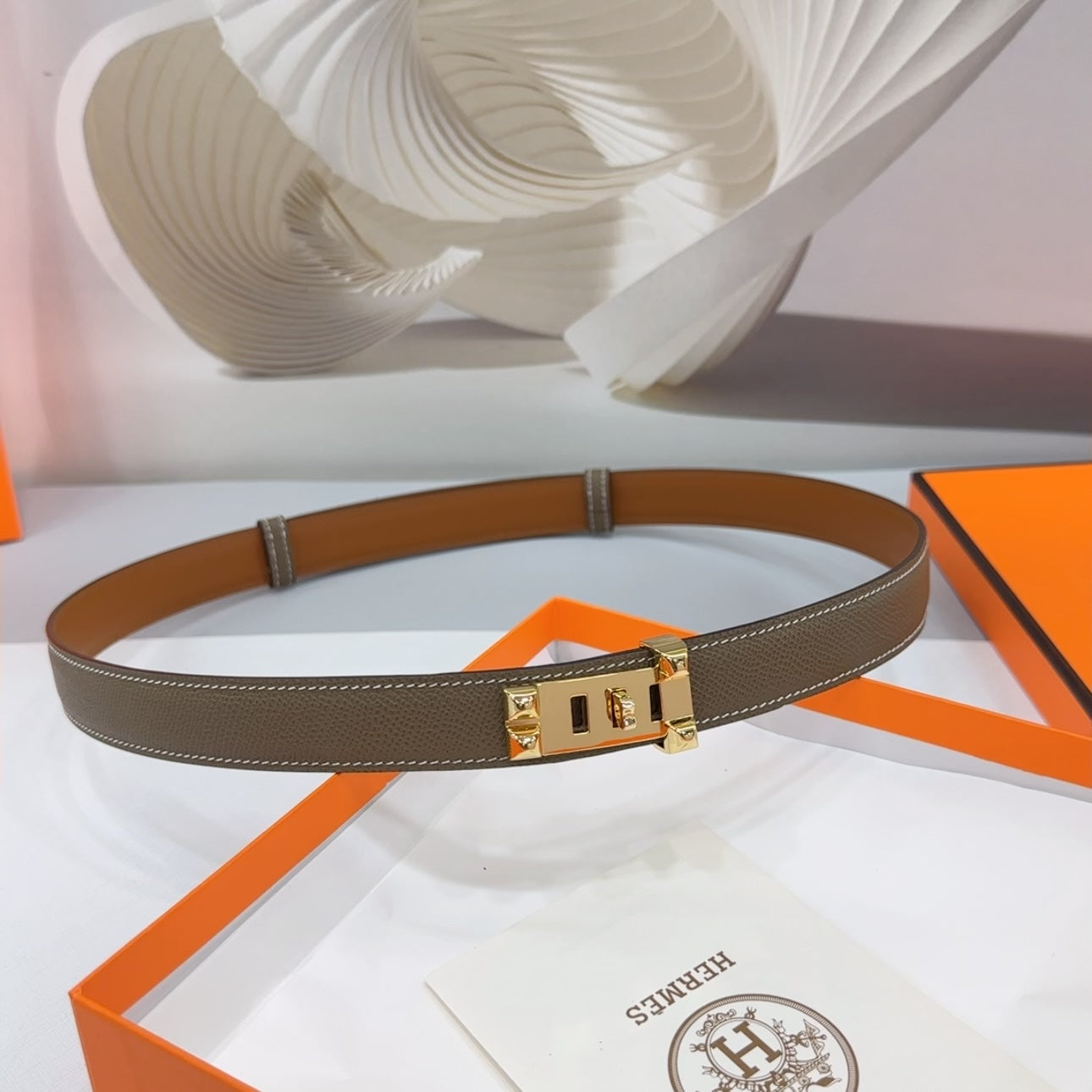 Collier De Chien Belt 30mm Etain Epsom Gold Buckle