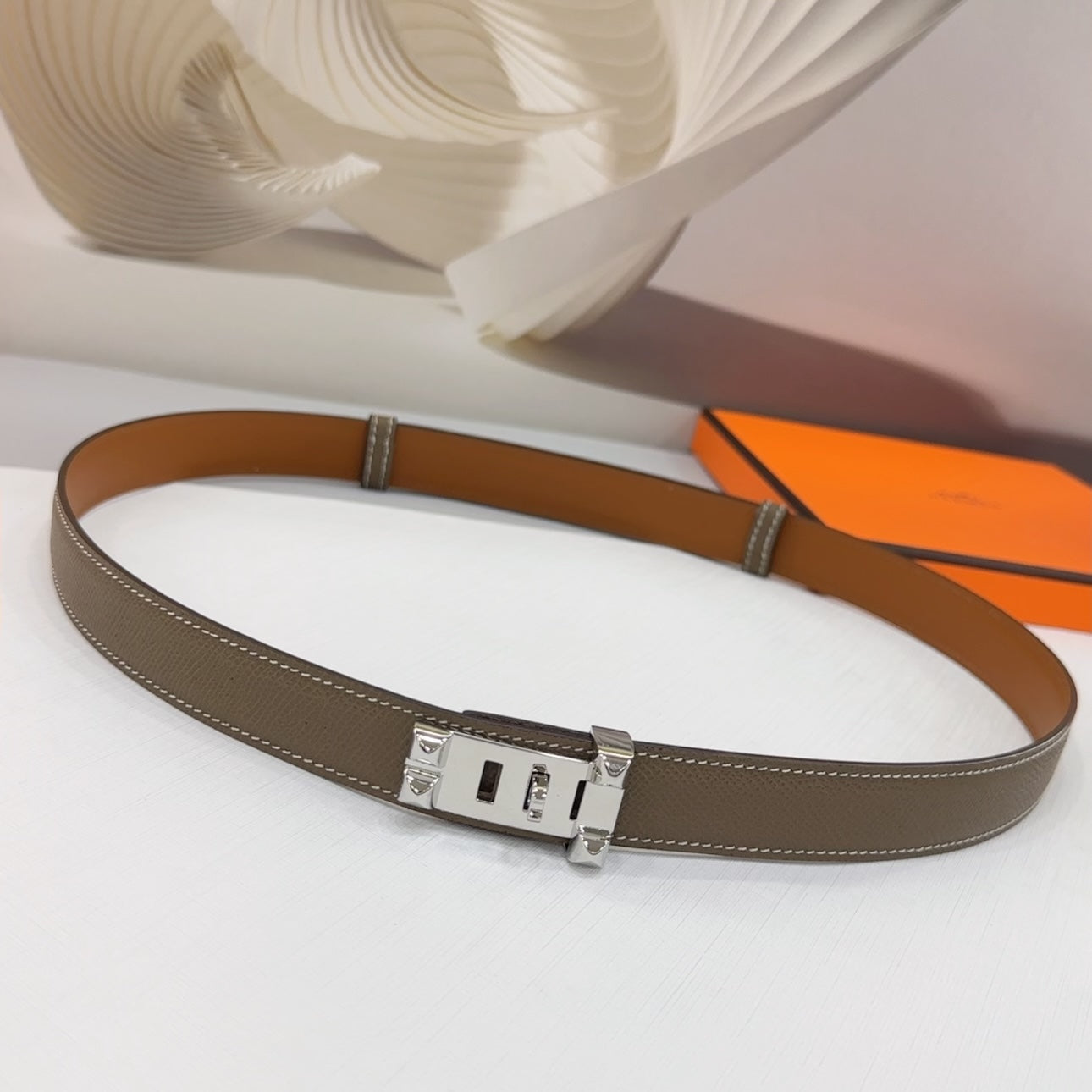 Collier De Chien Belt 30mm Etain Epsom Silver Buckle