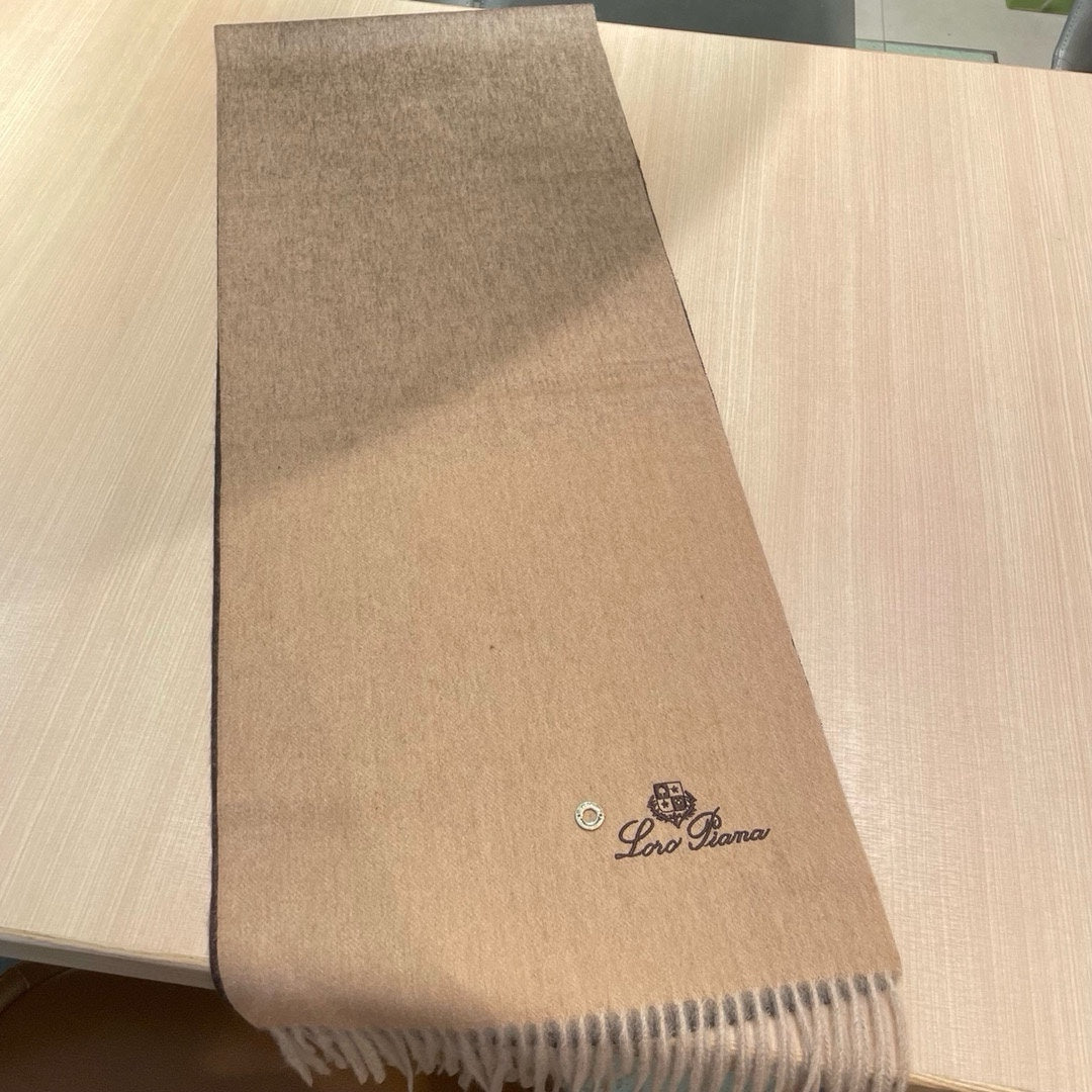 LP Grande Unita Scarf 190 CM In Dark Beige Gradient Brown Earth Cashmere 430414