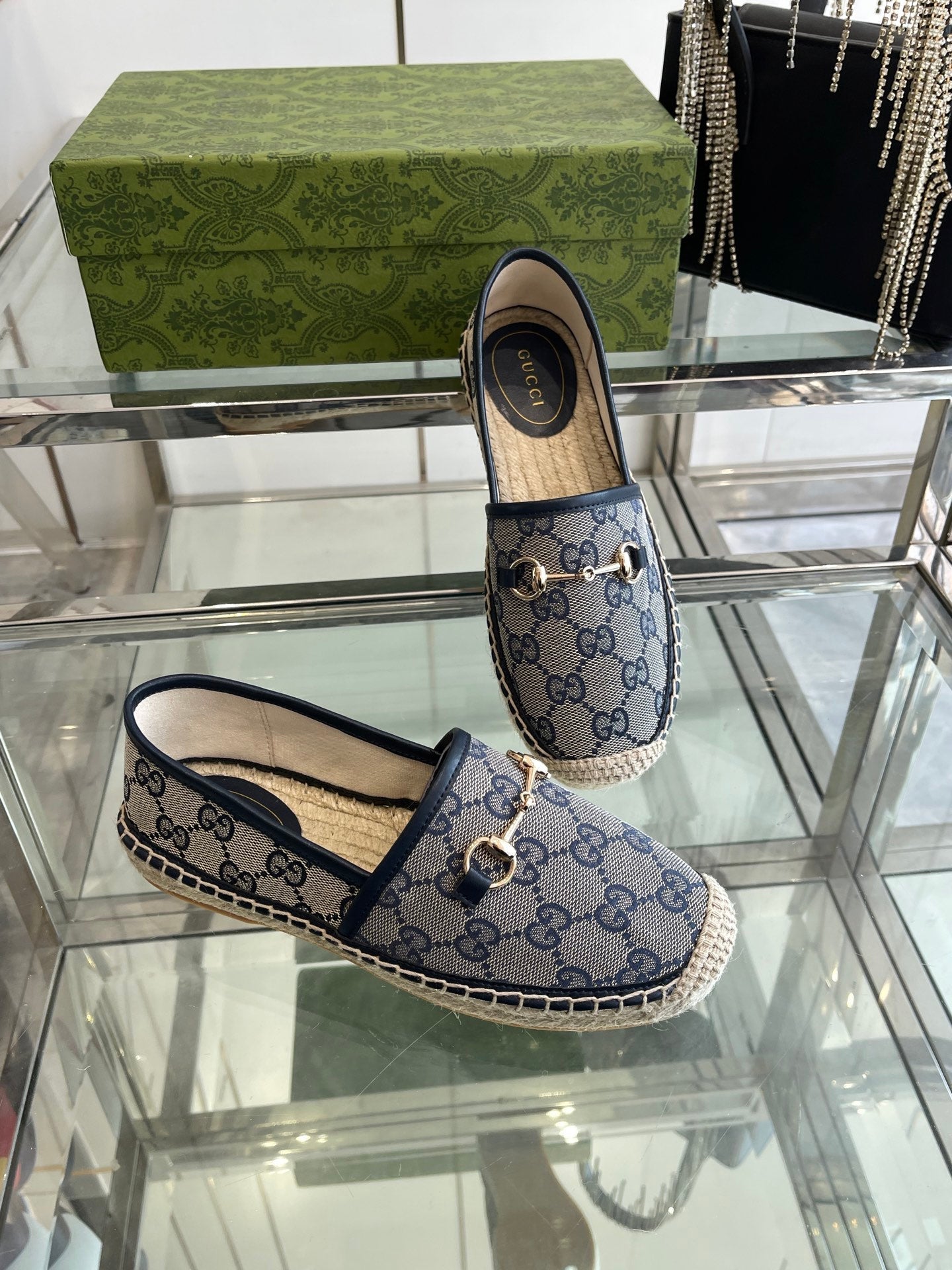 GC 2025 Espadrille With Horsebit Navy Blue Canvas 292313