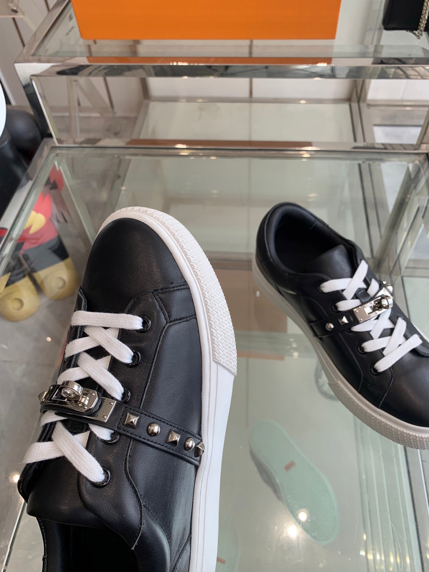 HM Day Sneaker White mix Black Calfskin 291821
