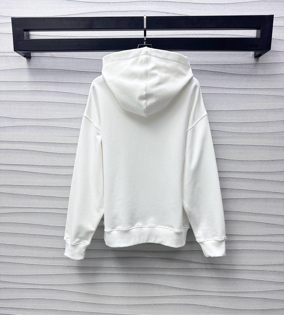 GG White Blue Printed Cotton Jersey Hooded Sweatshirt