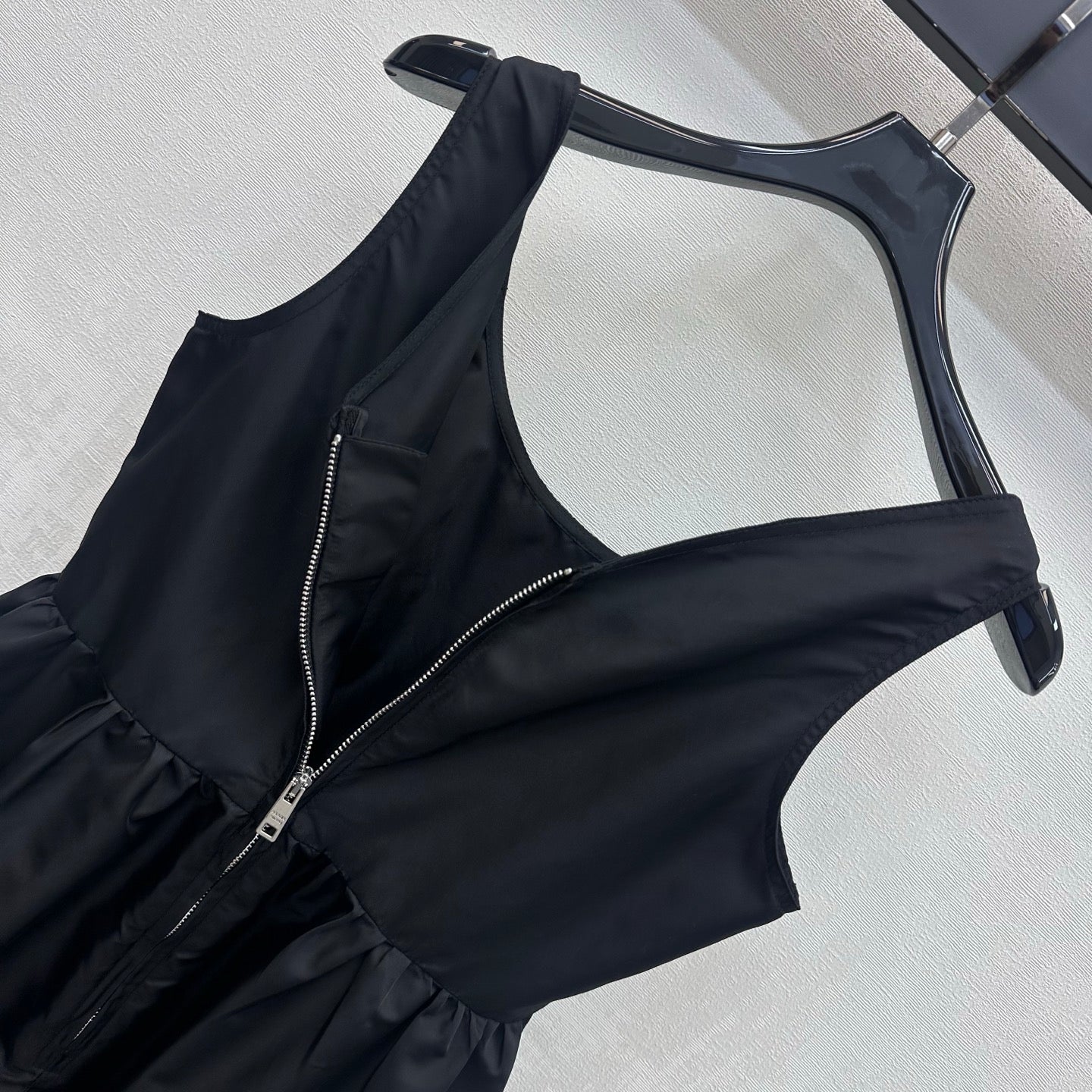 Prada 2026 Lace-Trimmed Vest Dress Black Polyester 396594
