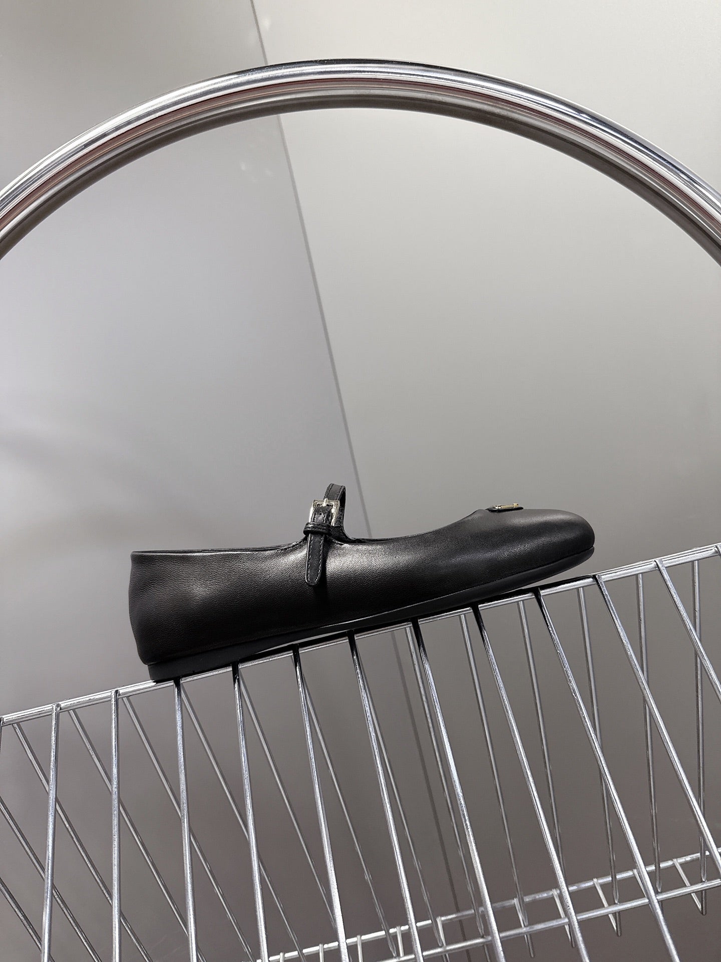 Prada Ballet Flat Black Patent Sheepskin