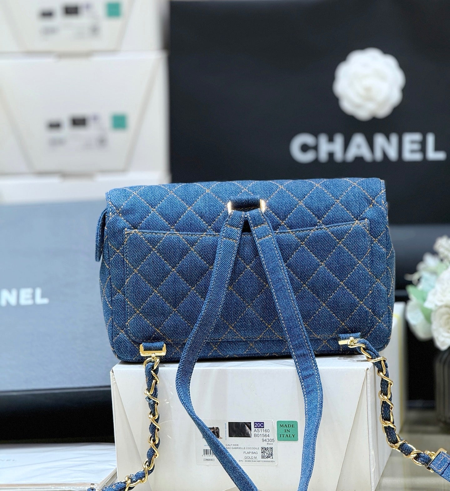 Chanel 2026 Backpack 26cm Blue Denim Leather 289705
