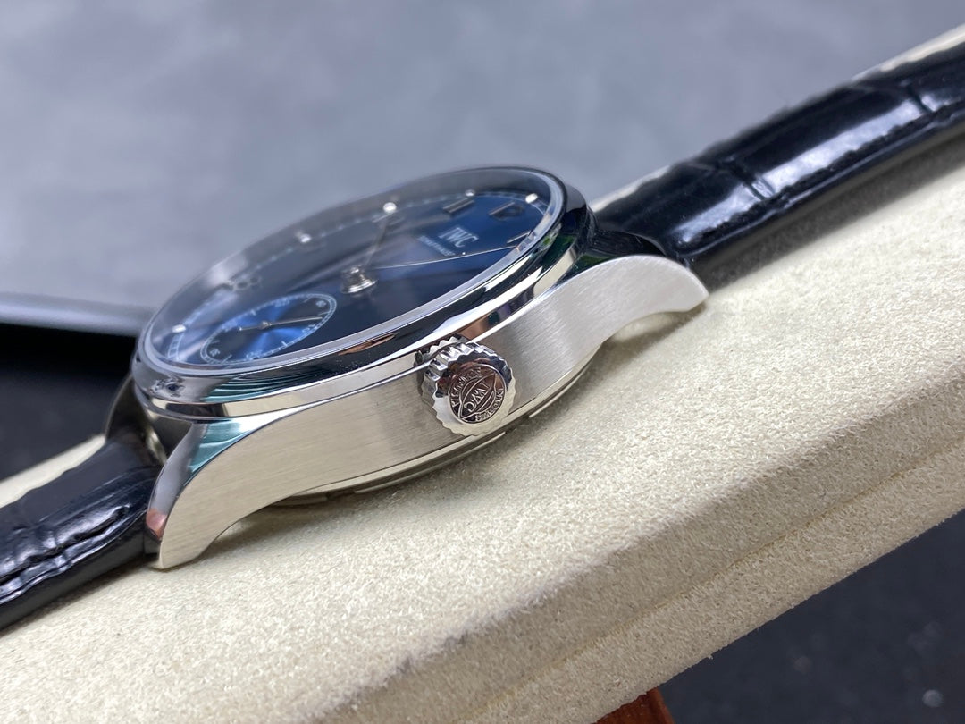 IWC Portuguese 40.4mm Dark Blue Dial Steel Case Leather Strap