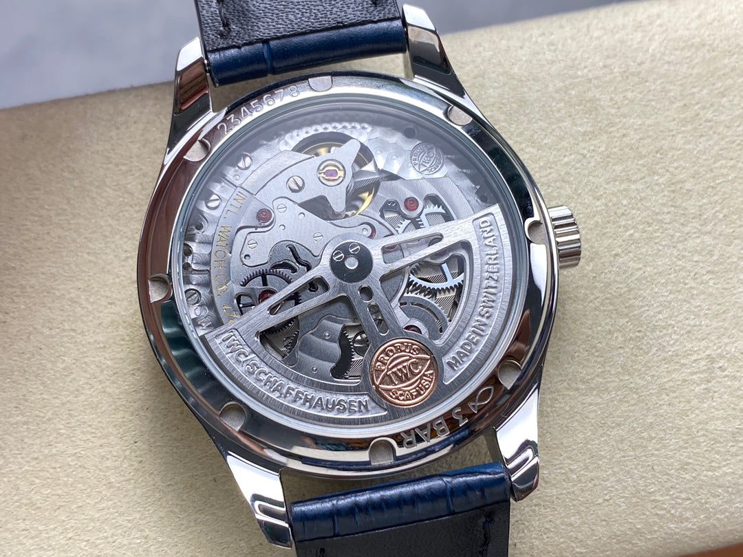 IWC Portuguese 40.4mm Cream Dial Blue Numerals Crocodile Leather