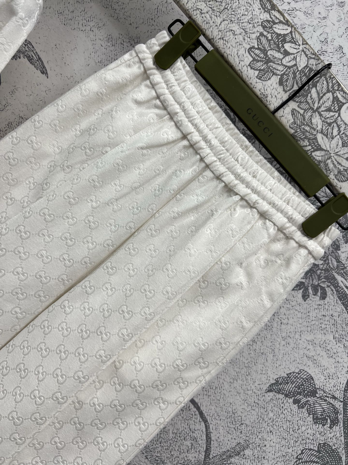Gucci 25 Double G Denim Suit White Cotton