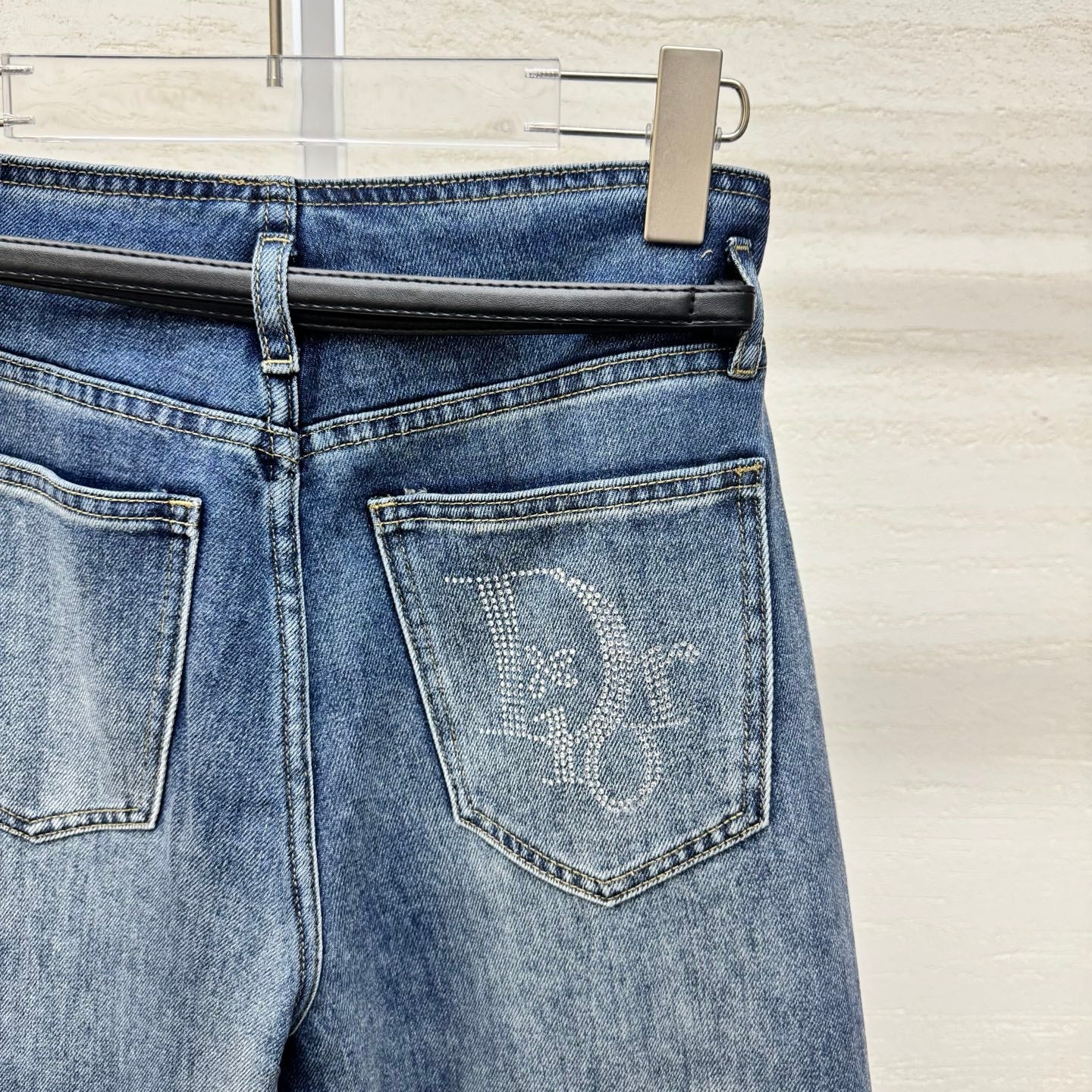 Dior 2026 Belt Buckle Jean Blue Cotton