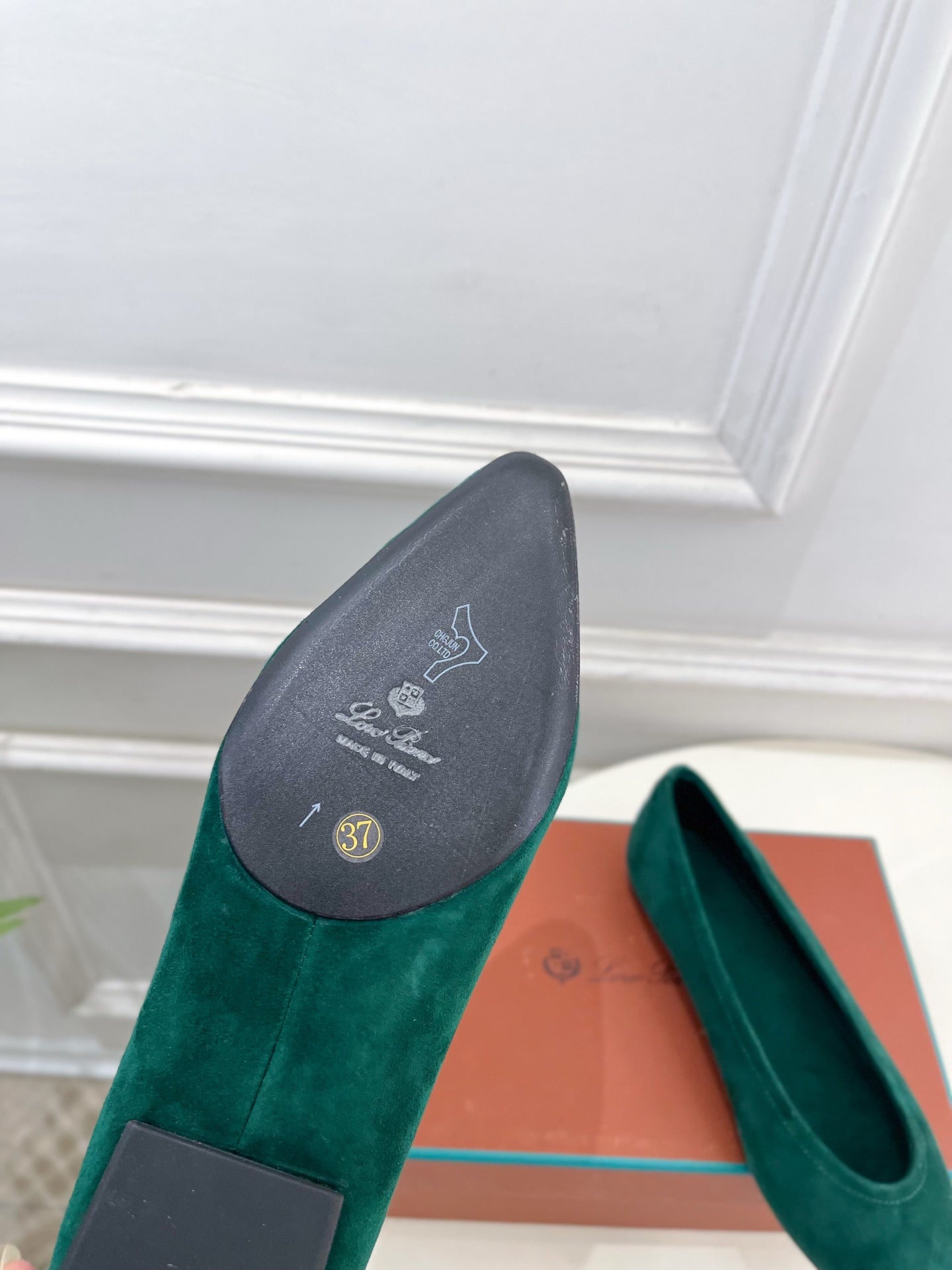LP 26SS Ballet Flats Teal Green Suede 587578