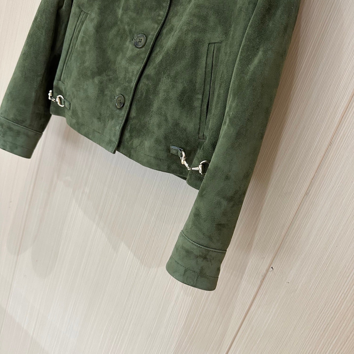 GG 25 Jacket Moss Green Suede 0014