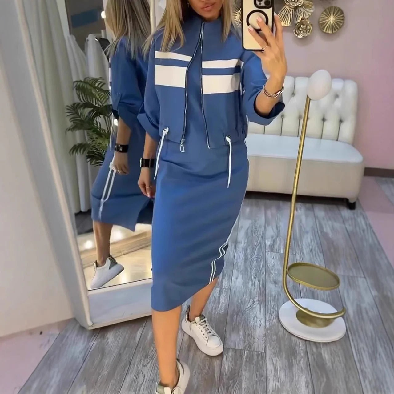 Elegant Casual Two-Piece Set #VEV32664