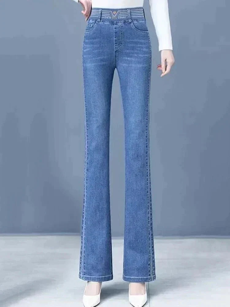 Mariel | Pantalon en Denim Coupe Droite pour Femmes